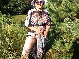 Hairy mature in transparent dress (part 4)