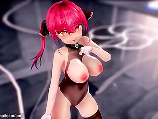 Senchou Marine dances to Bon Bon Chocolate by naitokoubou